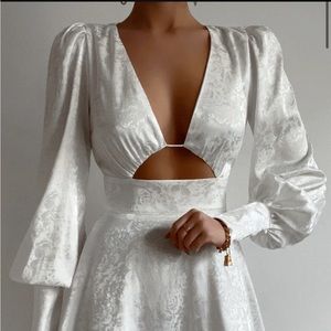 Rosalie Mini Dress in White Medium NWT